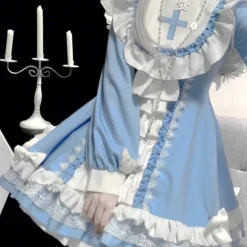 Hail Mary Ruffled Blue Dress