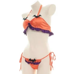 Halloween Ruffled Devil Lingerie Set