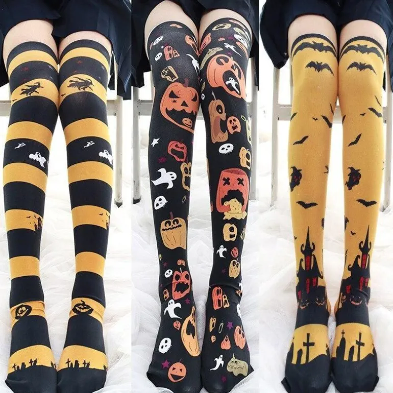 Halloween Thigh High Stockings