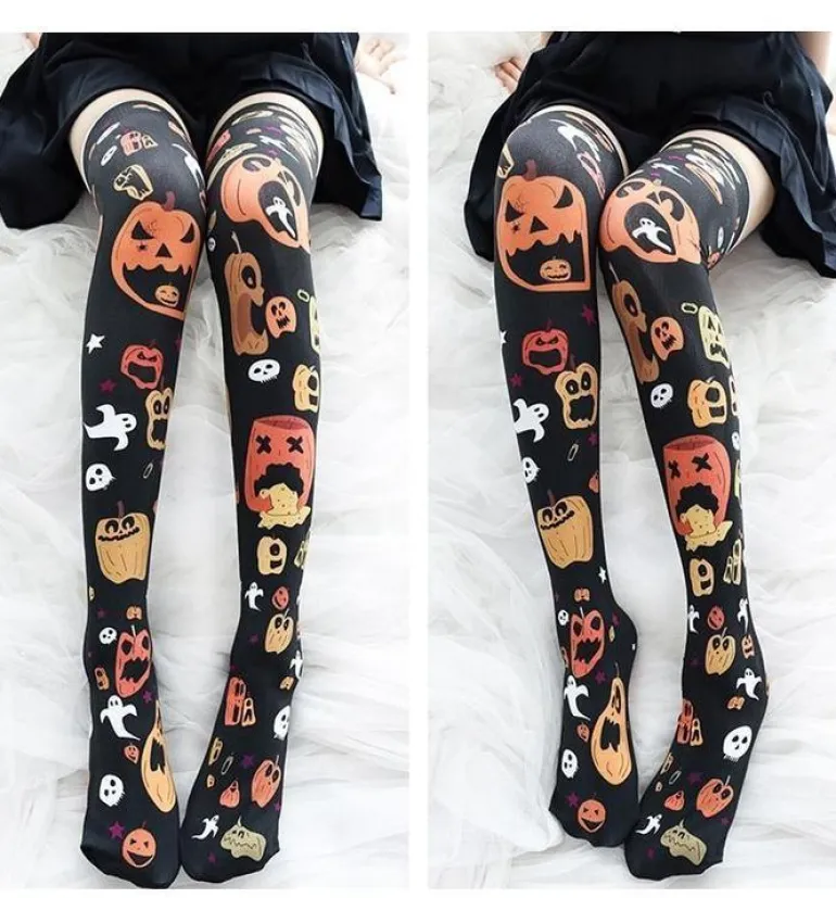 Halloween Thigh High Stockings