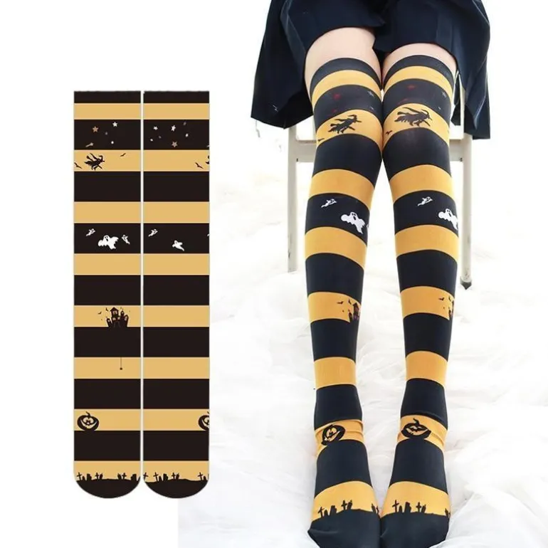 Halloween Thigh High Stockings