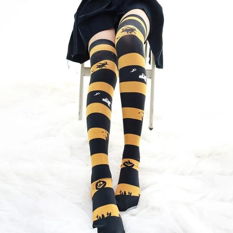 Halloween Thigh High Stockings