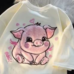 Happy Pig Fluffy Tee