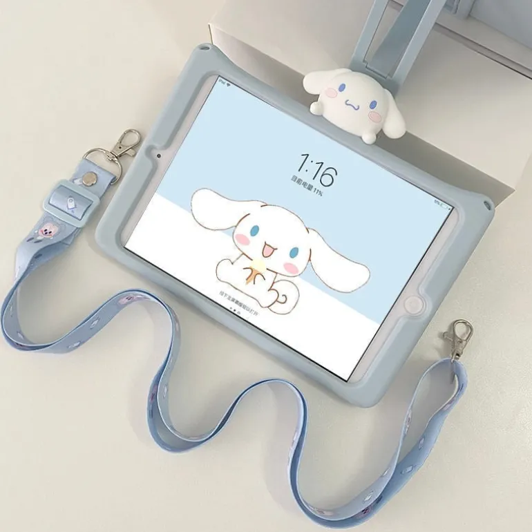 Happy Puppy iPad Case With Lanyard