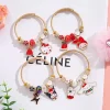 Holiday Bangle Beaded Bracelets