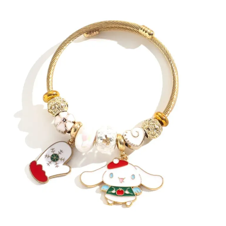 Holiday Bangle Beaded Bracelets