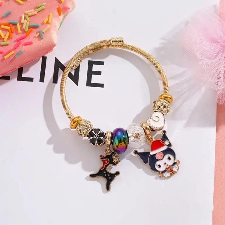 Holiday Bangle Beaded Bracelets