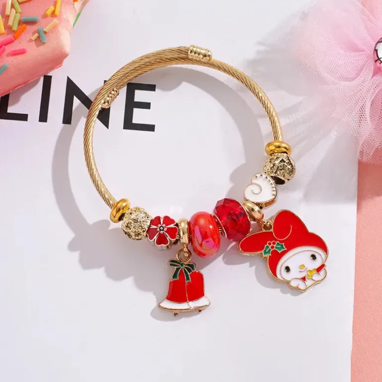 Holiday Bangle Beaded Bracelets