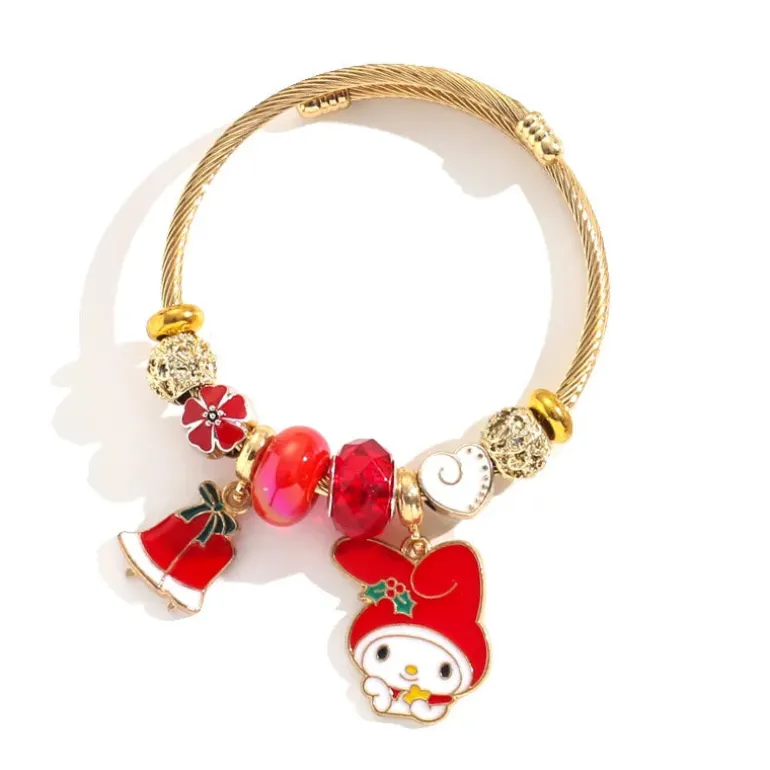 Holiday Bangle Beaded Bracelets