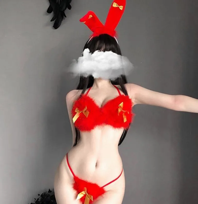 Holiday Fur Lingerie Set
