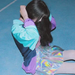 Holographic Pleated Skirt