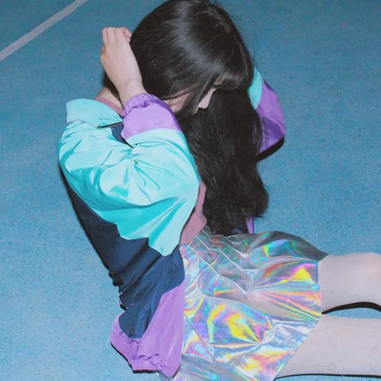 Holographic Pleated Skirt