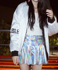 Holographic Pleated Skirt