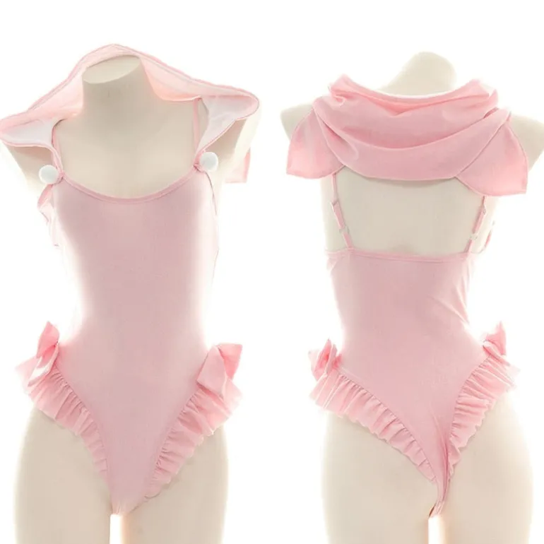 Hooded Neko Ruffle Onesie