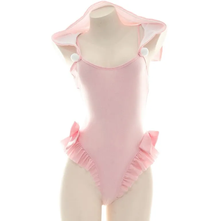 Hooded Neko Ruffle Onesie