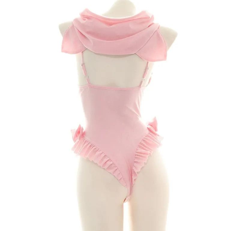 Hooded Neko Ruffle Onesie