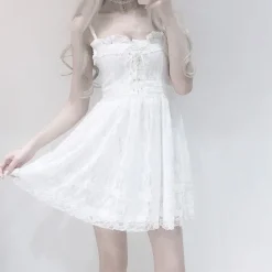 Innocent White Lace Dress