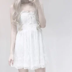 Innocent White Lace Dress