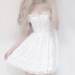 Innocent White Lace Dress