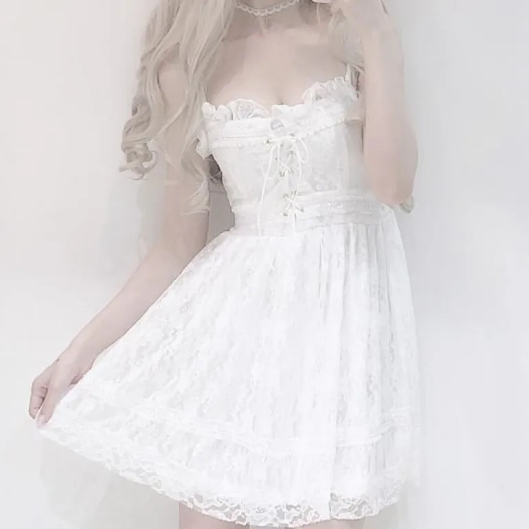 Innocent White Lace Dress