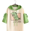 Japanese Hooded Dino Tee
