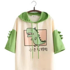 Japanese Hooded Dino Tee