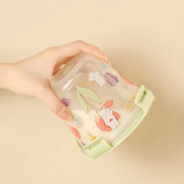 Kawaii Bunny Microwave Glass Bowl With Lid