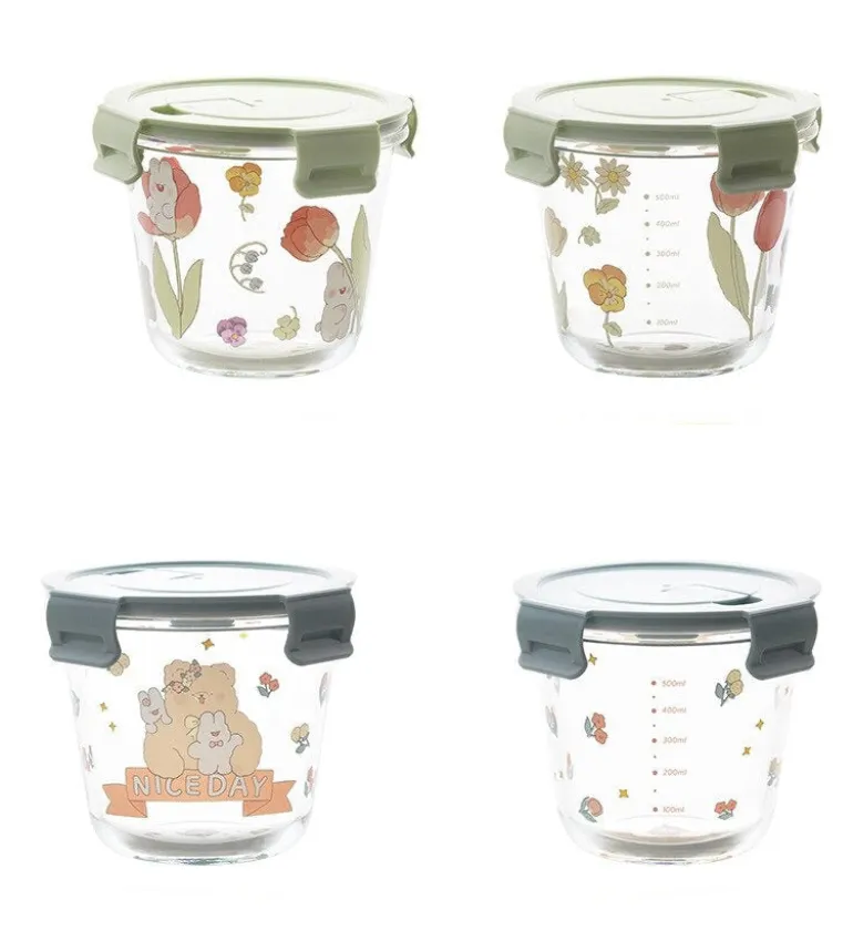 Kawaii Bunny Microwave Glass Bowl With Lid