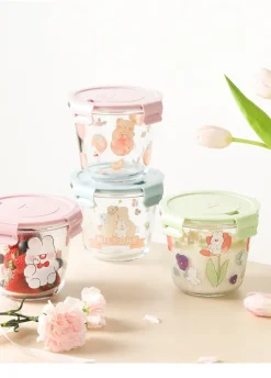 Kawaii Bunny Microwave Glass Bowl With Lid