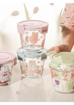 Kawaii Bunny Microwave Glass Bowl With Lid