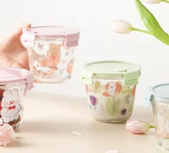 Kawaii Bunny Microwave Glass Bowl With Lid