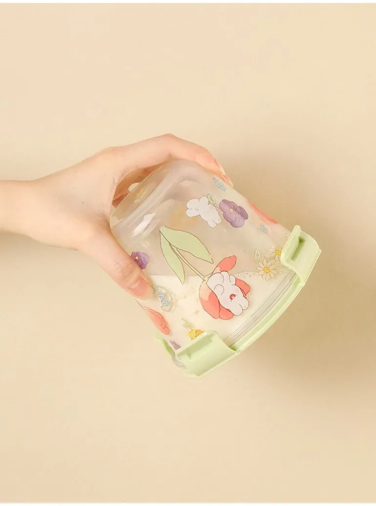 Kawaii Bunny Microwave Glass Bowl With Lid