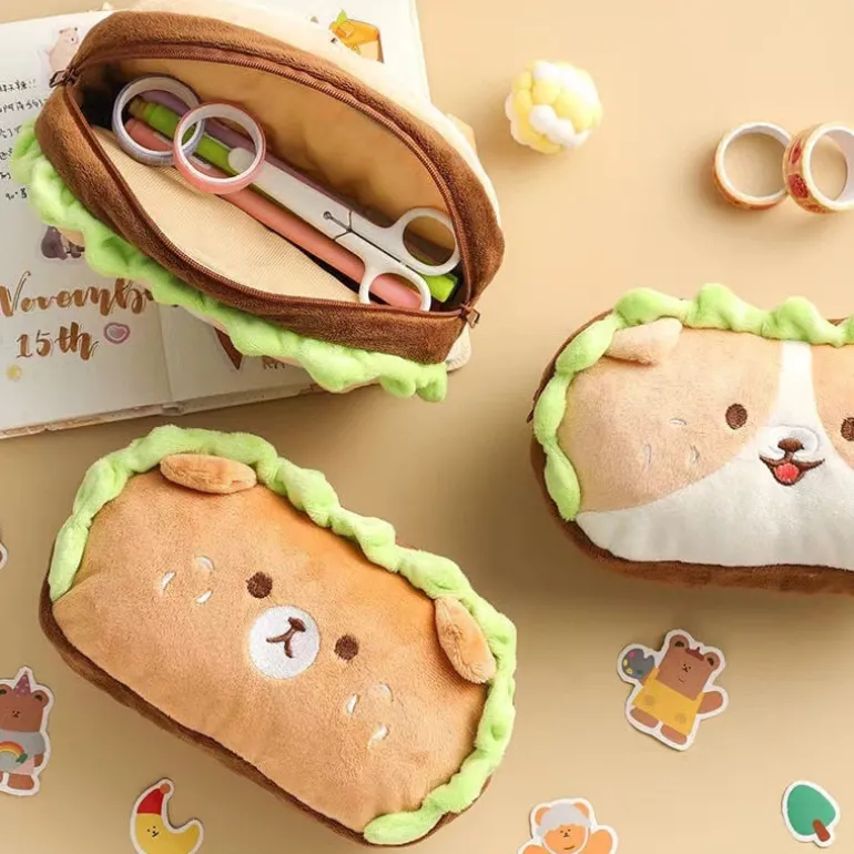 Kawaii Burger Dog Pencil Case