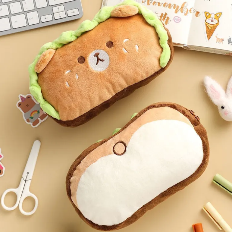 Kawaii Burger Dog Pencil Case