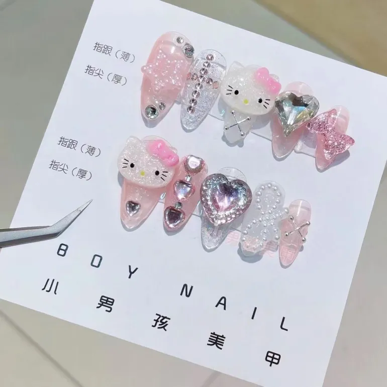 Kawaii Deco Press On Nails