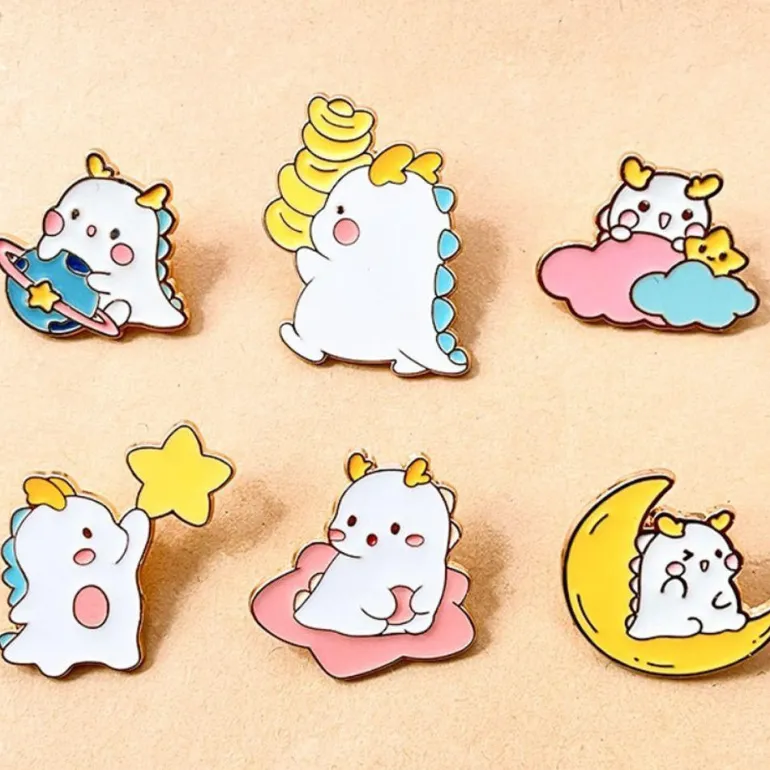Kawaii Dragon Enamel Pins
