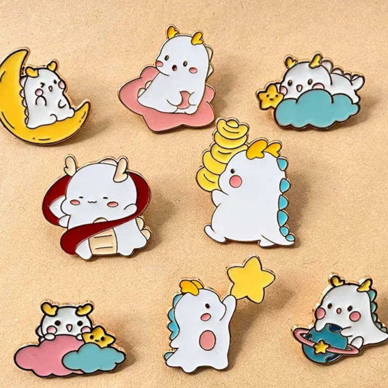Kawaii Dragon Enamel Pins