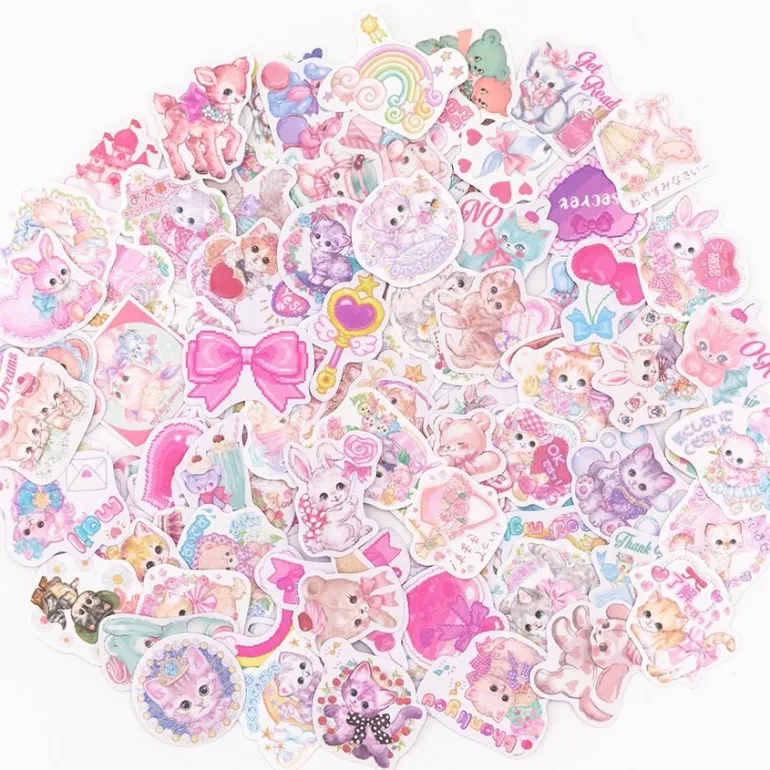 Kawaii Kitten Laser Cut Sticker Set