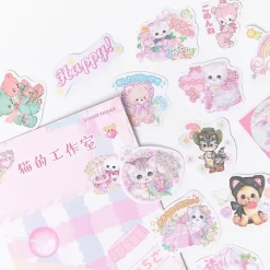 Kawaii Kitten Laser Cut Sticker Set