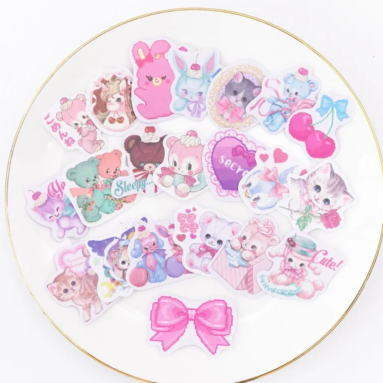 Kawaii Kitten Laser Cut Sticker Set