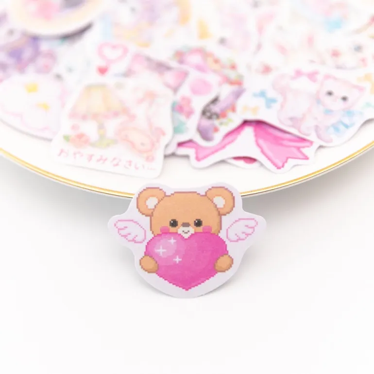 Kawaii Kitten Laser Cut Sticker Set