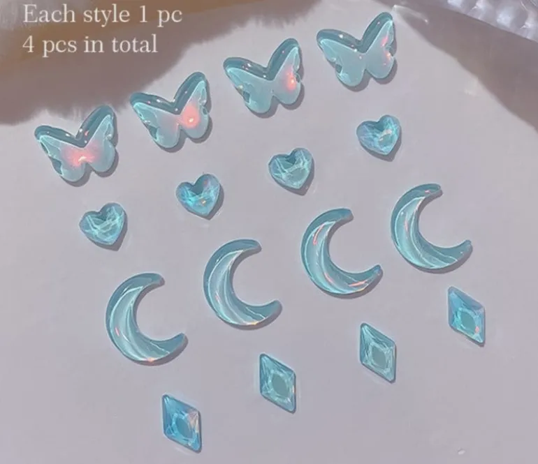Kawaii Nail Art Sticker Gems