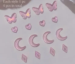 Kawaii Nail Art Sticker Gems