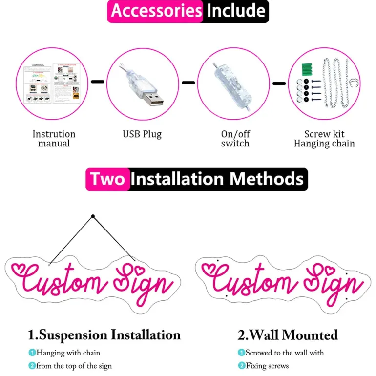 Kawaii Neko Cat LED Sign