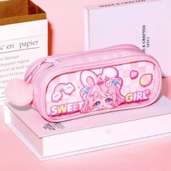 Kawaii Plaid Bunny Pencil Case