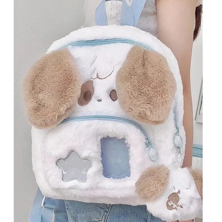 Kawaii Plush Puppy Backpack