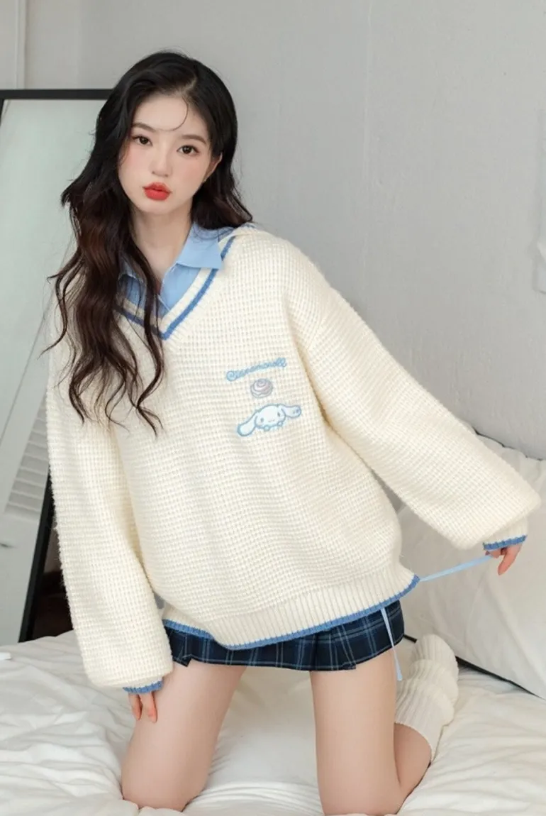Kawaii Prepstar Sailor Pullover Sweater