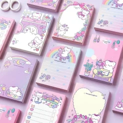 Kawaii Rainbow Bear Sticky Notepads