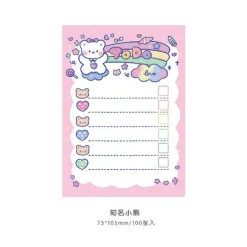 Kawaii Rainbow Bear Sticky Notepads