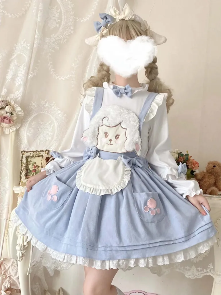 Kitsune Corudroy Suspender Dress